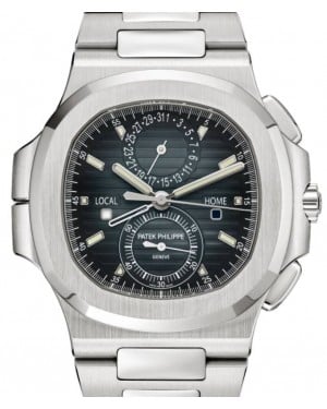 Patek Philippe Nautilus Flyback Chronograph Travel Time Stainless Steel Blue Black Dial 5990/1A-011 - BRAND NEW