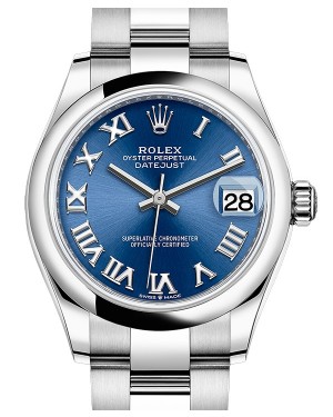 Rolex Datejust 31 Stainless Steel Blue Roman Dial & Domed Bezel Oyster Bracelet 278240 - BRAND NEW