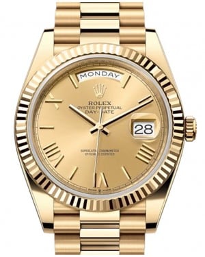 Rolex Day-Date 40 President Yellow Gold Champagne Roman Dial 228238 - BRAND NEW