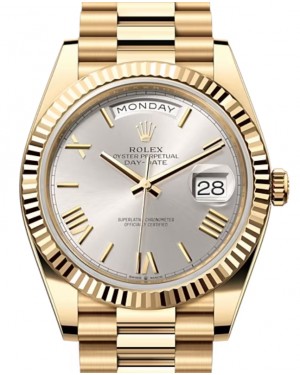 Rolex Day-Date 40 President Yellow Gold Silver Roman Dial 228238 - BRAND NEW 