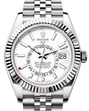 Rolex Sky-Dweller White Gold/Steel Intense White Index Dial Jubilee Bracelet 336934 - BRAND NEW