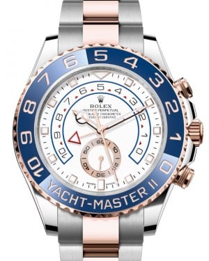 Rolex Yacht-Master II Rose Gold/Steel 44mm White "Mercedes Hands" 116681 - BRAND NEW 