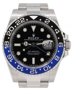 Rolex GMT-Master II "Batman" Stainless Steel Black Dial & Blue/Black Ceramic Bezel Oyster Bracelet 126710BLNR - PRE-OWNED