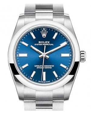 Rolex Oyster Perpetual 34 Blue Index Dial 124200 - BRAND NEW