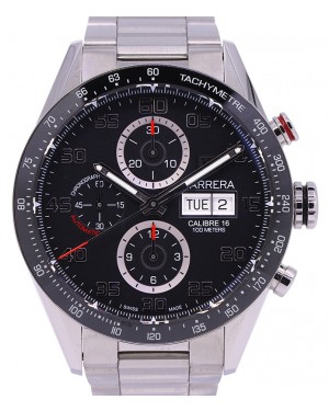 Tag Heuer Carrera Chronograph Stainless Steel Black Arabic Dial & Stainless Steel Bracelet CV2A1R.BA0799 - PRE-OWNED
