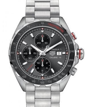 Tag Heuer Formula 1 Chronograph Stainless Steel 44mm Grey Dial CAZ2012.BA0876 - BRAND NEW