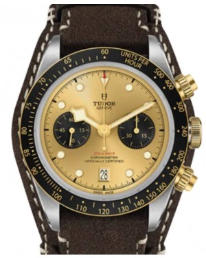 Tudor Black Bay Chrono S&G Stainless Steel Champagne Dial 41mm Leather Strap M79363N-0008 - BRAND NEW