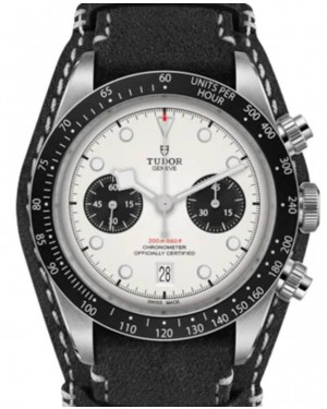 Tudor Black Bay Chrono Stainless Steel Silver Dial 41mm Leather Strap M79360N-0006 - BRAND NEW