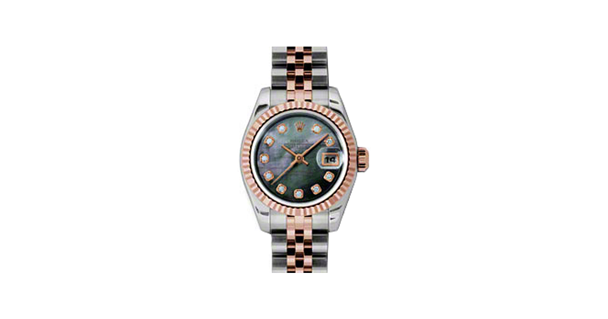 【新品】Her lip to Cherry Pink Pearl Pierces Rolex Lady-Datejust 26 179171-MOPDO White Mother of Pearl