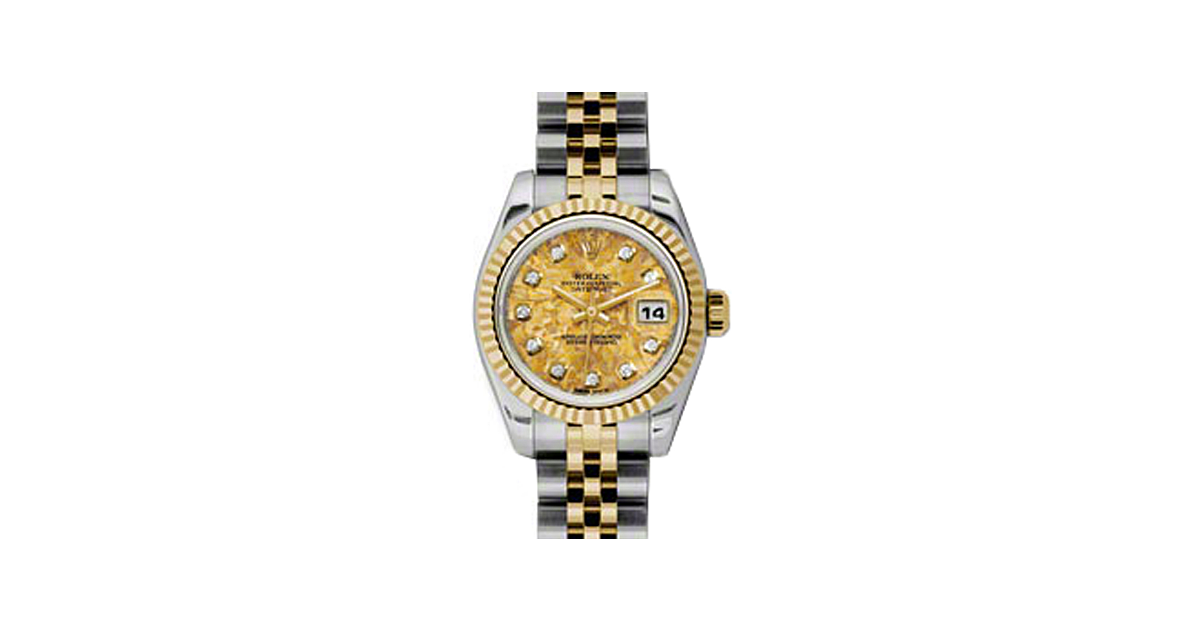 Rolex Lady-Datejust 26 179173-YGCDJ Yellow Gold Crystal