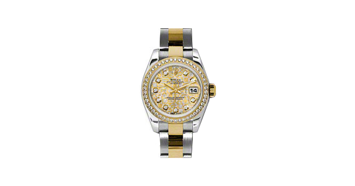 Rolex Lady-Datejust 26 179383-YGGJDO Yellow Gold & Grey Rolex Lady-Datejust 26 179383-YGGJDO Yellow Gold & Grey