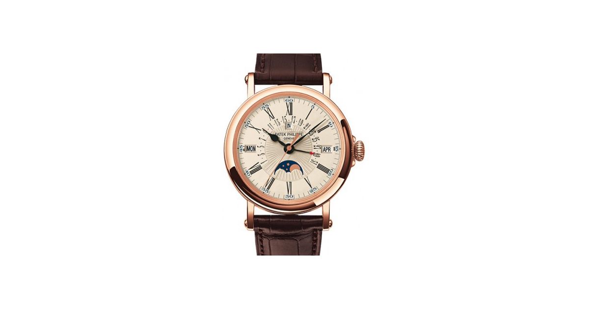 Patek Philippe 5159R 001 Grand Complications Day Month Annual Calendar Moon Phase 38mm White Opaline Roman Rose Gold Leather Automatic BRAND NEW