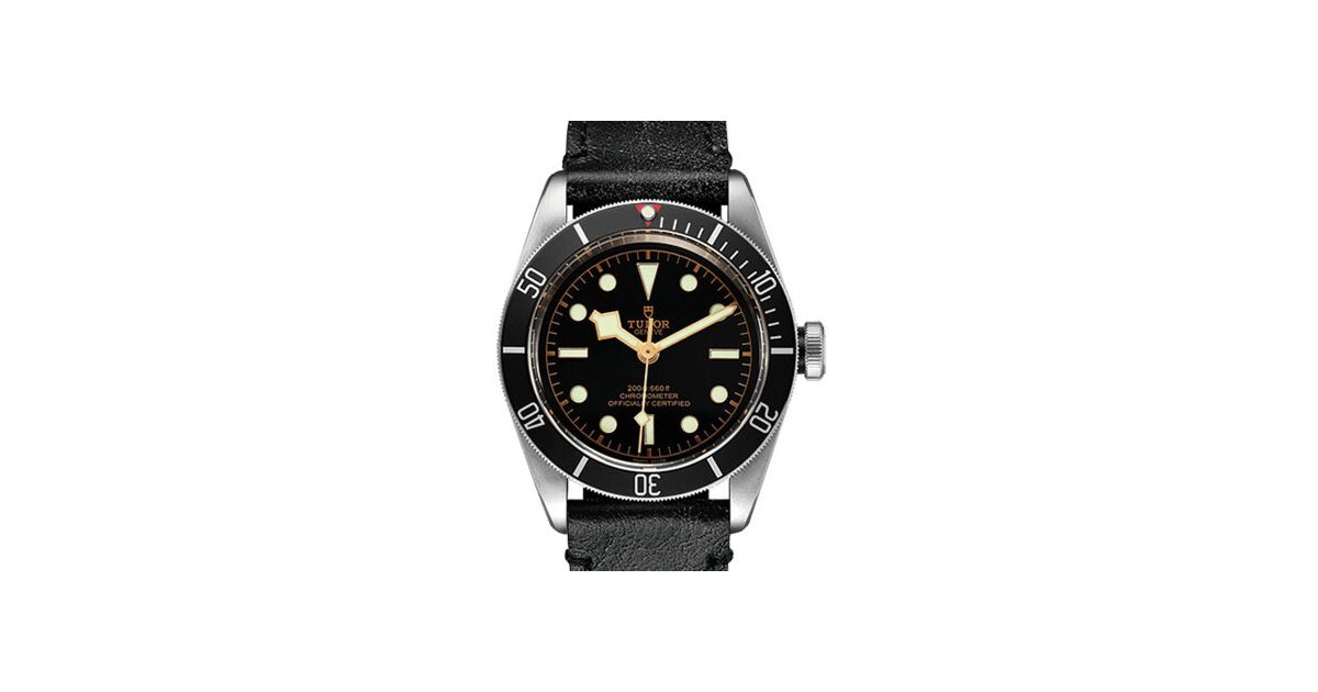 Tudor Heritage Black Bay 79230N Black Index Stainless Steel Leather 41mm BRAND NEW