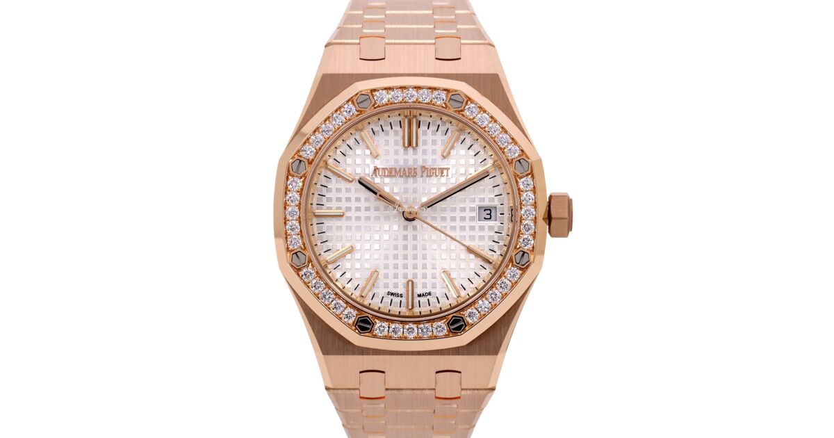 Audemars Piguet Royal Oak 37mm Rose Gold Diamond Bezel