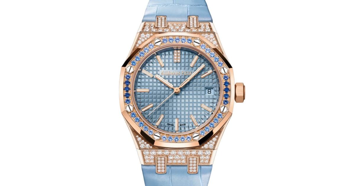 Audemars Piguet Royal Oak Self Winding 37mm Pink Rose Gold/Diamonds Light  Blue Dial 15551OR.ZS.D344CR.01 - BRAND NEW