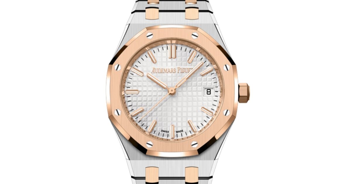Audemars Piguet Royal Oak 34mm Rose Gold/Stainless Steel Silver Dial  77450SR.OO.1361SR.02