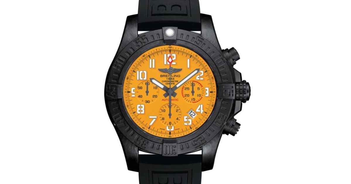 Breitling Avenger Hurricane 45 Breitlight Yellow Arabic Dial XB0180E4 I534 Jaztime