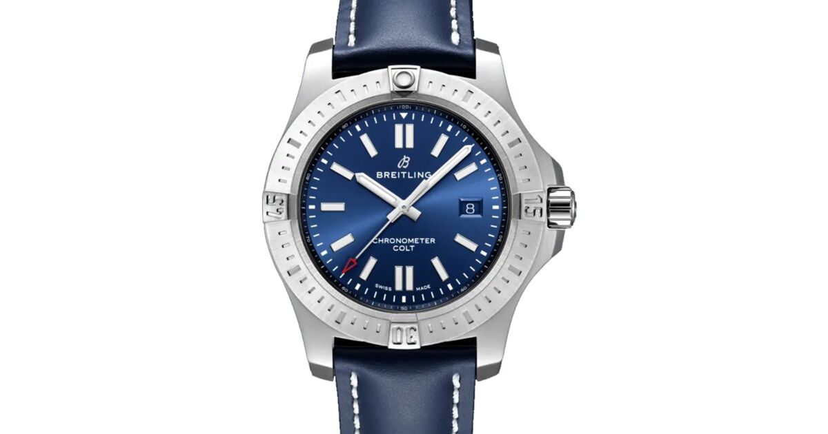 Breitling Colt 青文字盤 ステンレス Breitling Colt Chronograph Quartz Blue Dial Rubber Strap