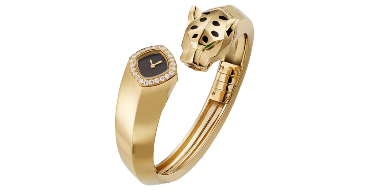 Cartier La Panthere Bangle 18mm Quartz Yellow Gold/Diamonds HPI01217