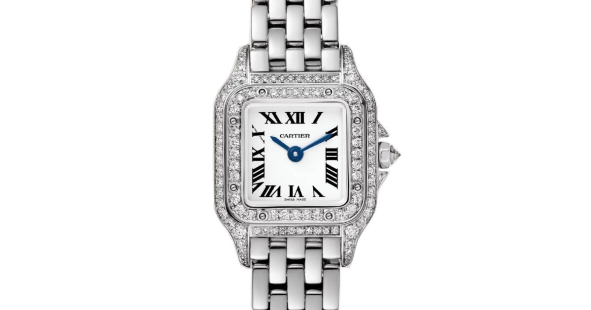 【気質アップ】 Panthere Silver Gold/Diamonds White Quartz Mini Cartier de ネックレス