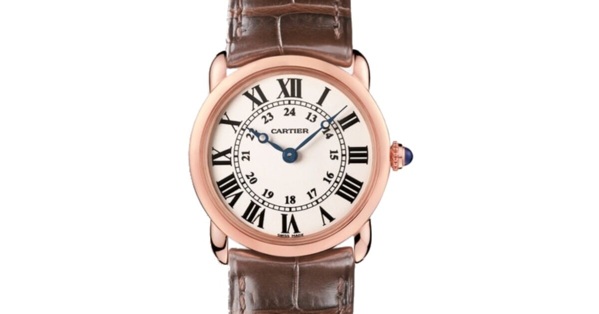 Cartier Ronde Louis Cartier Ladies Watch Quartz Rose Gold 29mm Silver Dial Alligator Leather Strap W6800151 BRAND NEW