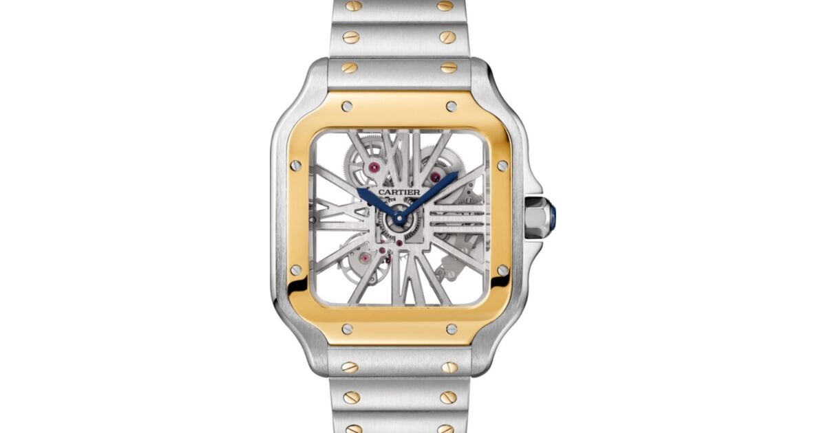【Cartier】santos de Cartier LM コマ2つ Cartier Cartier Skeleton Horloge Santos (Reference WHSA0019