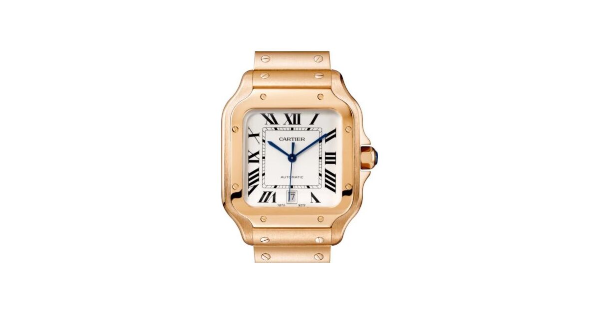 Rose gold santos de cartier online