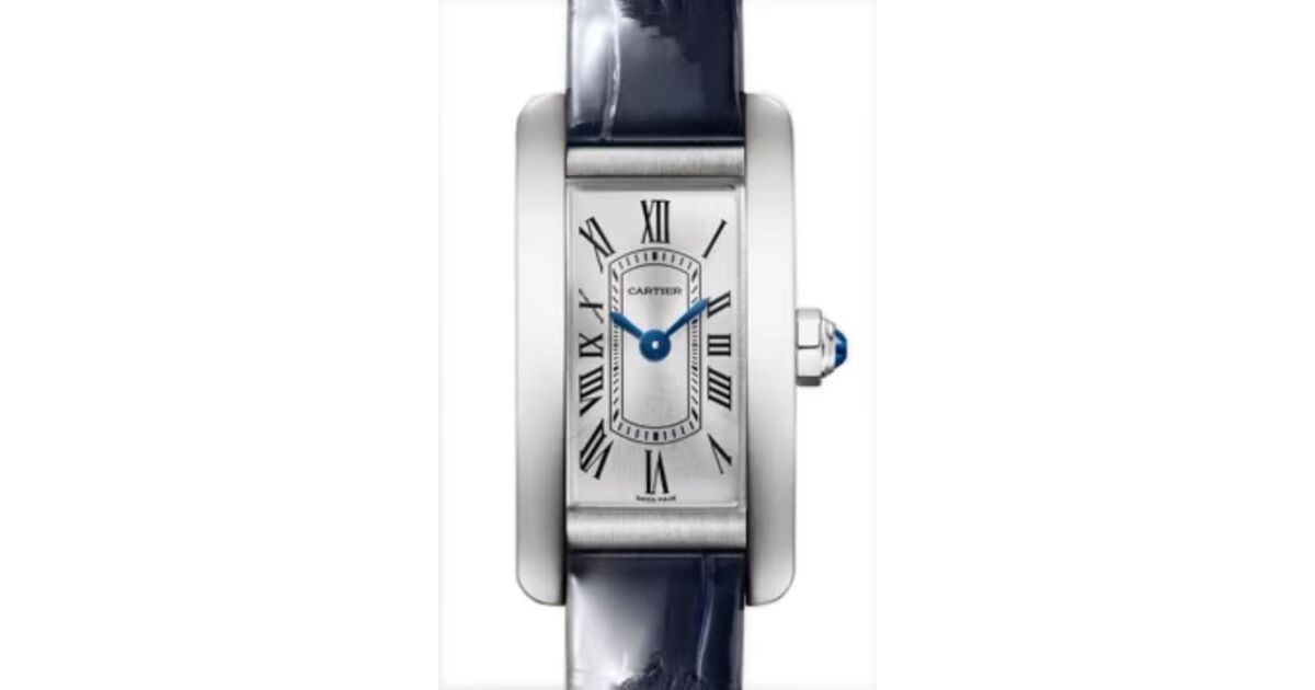 Cartier Tank Americaine SM レザー時計ベルト Cartier Tank Americaine Mini Quartz Steel Silver Dial