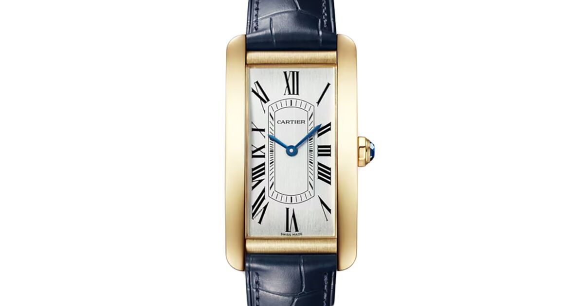 カルティエ Cartier タンクアメリカンSM SS レザーベルト