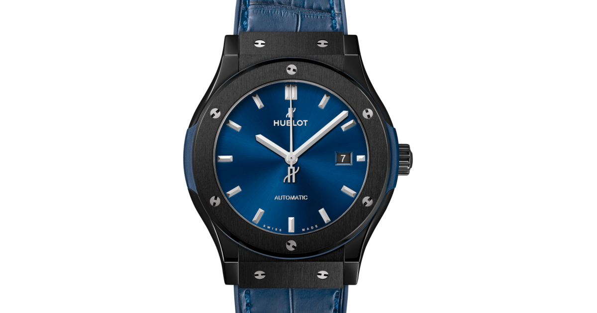 Hublot Classic Fusion 3-Hands Ceramic Blue 42mm 542.CM.7170