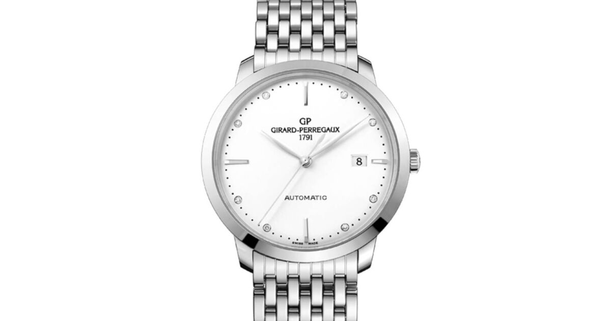 ノーブランド　　35cm Girard Perregaux 1966 Full Calendar 40mm Steel Leather Strap