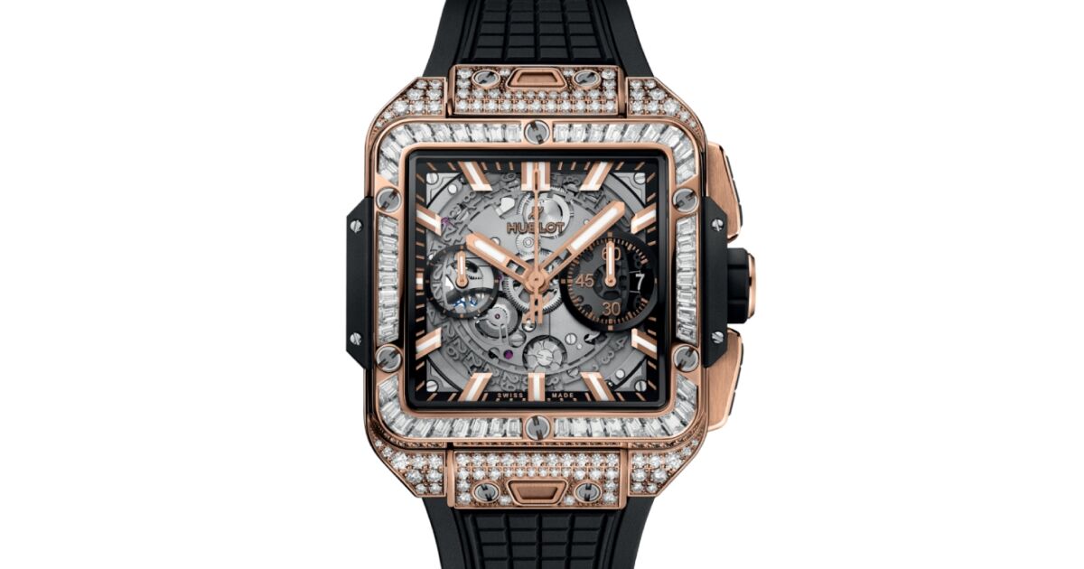 Hublot Shaped Square Bang Unico King Gold Jewellery 42mm 821