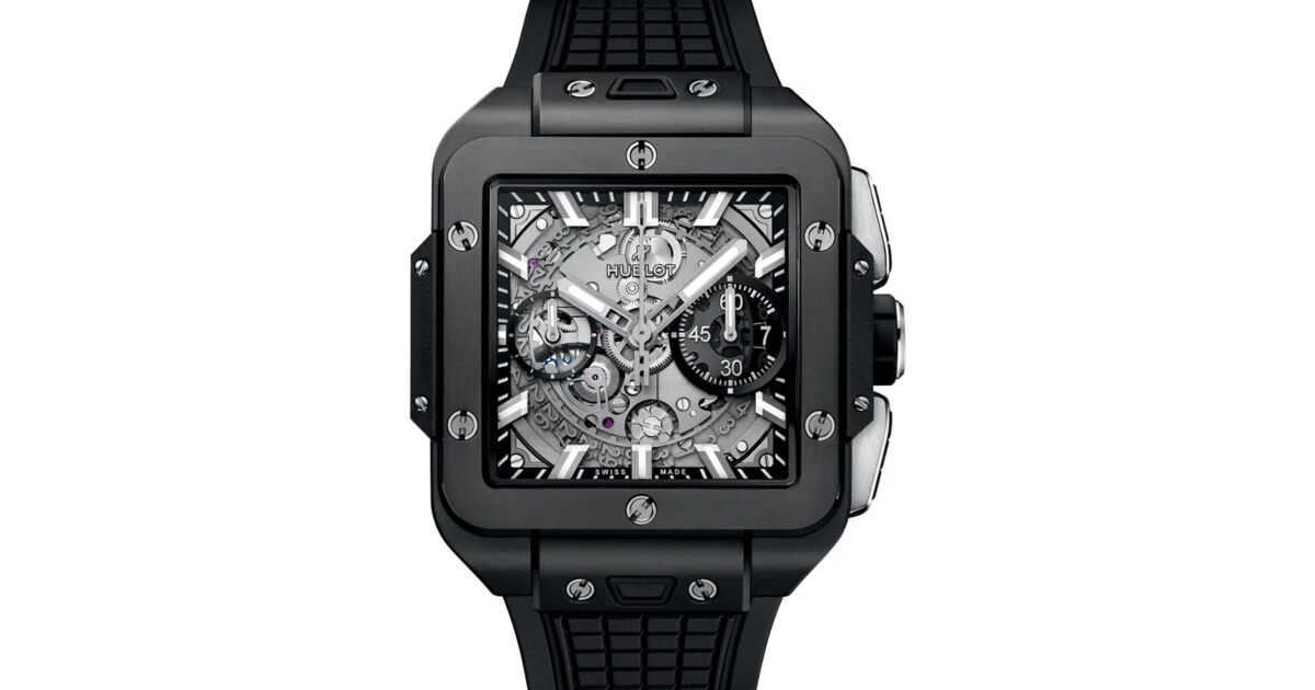 ★87MM★ Mmlg LOVE MM HFT SQUID BLACK Square Bang Unico All Black Diamonds 42 mm | Hublot