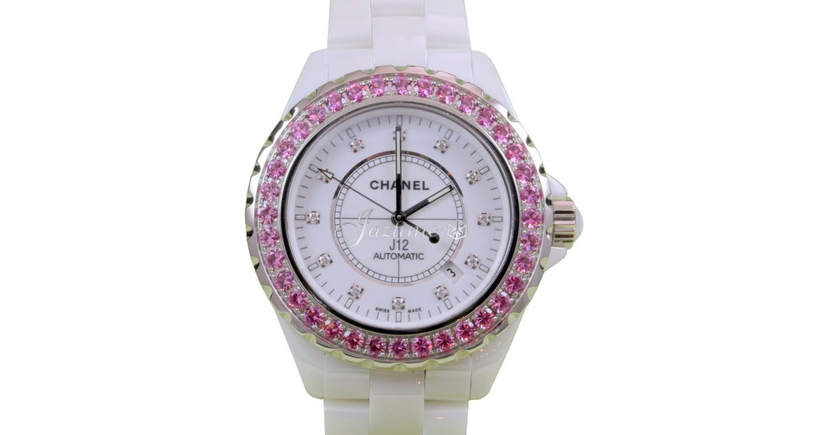 Chanel j12 pink sapphire watch outlet