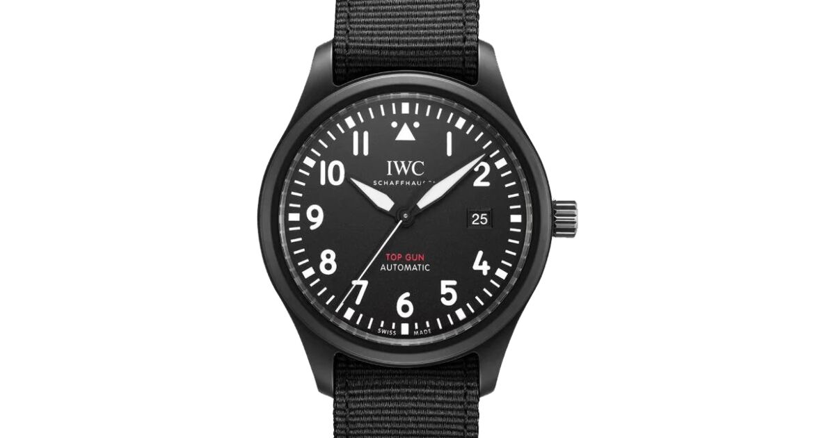 IWC Pilot s Watch Automatic TOP GUN Black Dial Ceramic Bezel Textile Strap IW326901 BRAND NEW