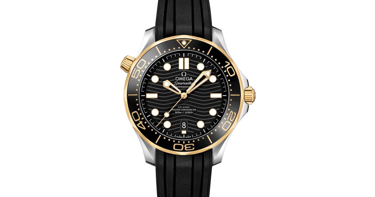 Omega seamaster 300 black and gold new arrivals