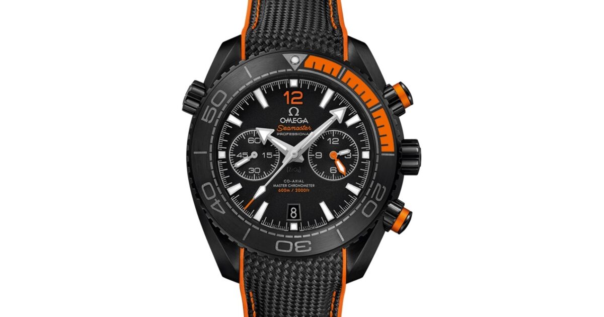 Omega deep black chronograph sales