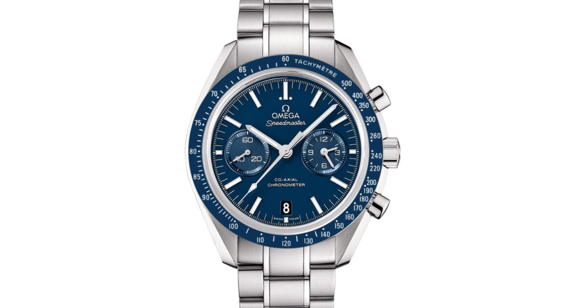 Omega speedmaster moonwatch blue dial clearance