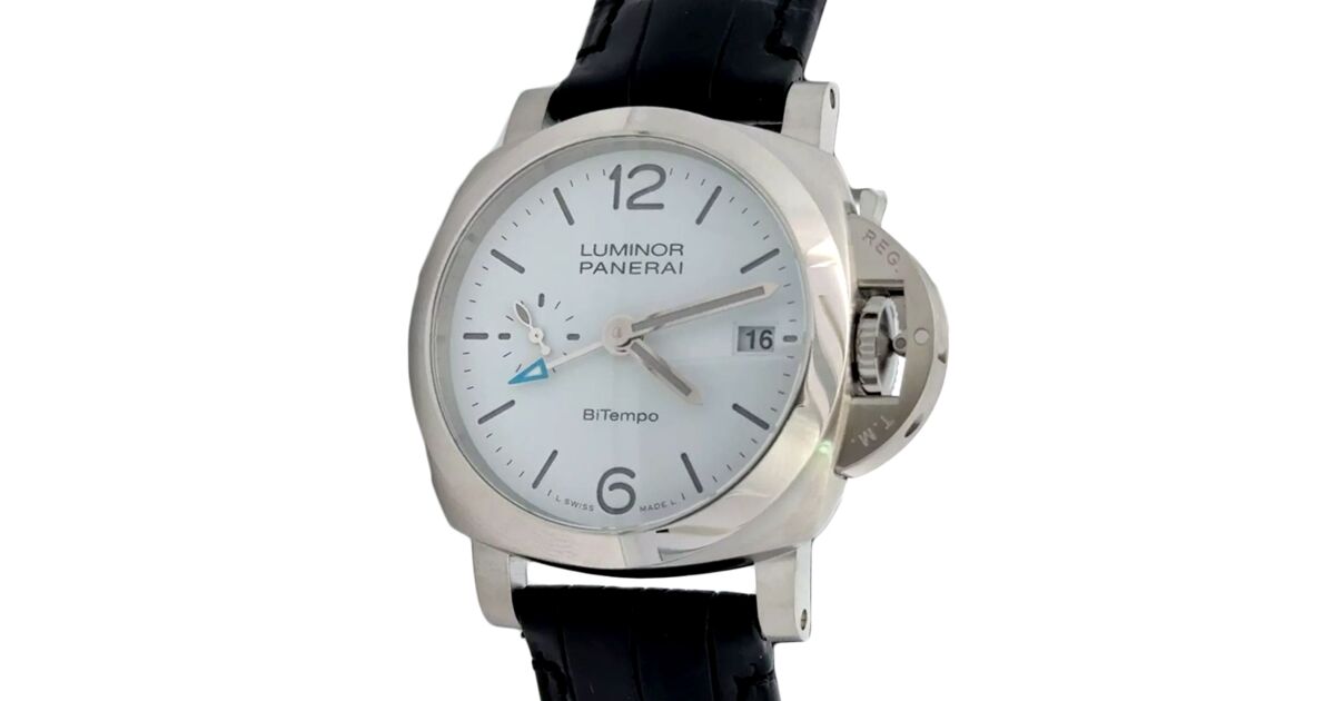 Panerai Luminor Quaranta BiTempo 40mm Stainless Steel White Panerai Luminor Quaranta BiTempo 40mm Stainless Steel White