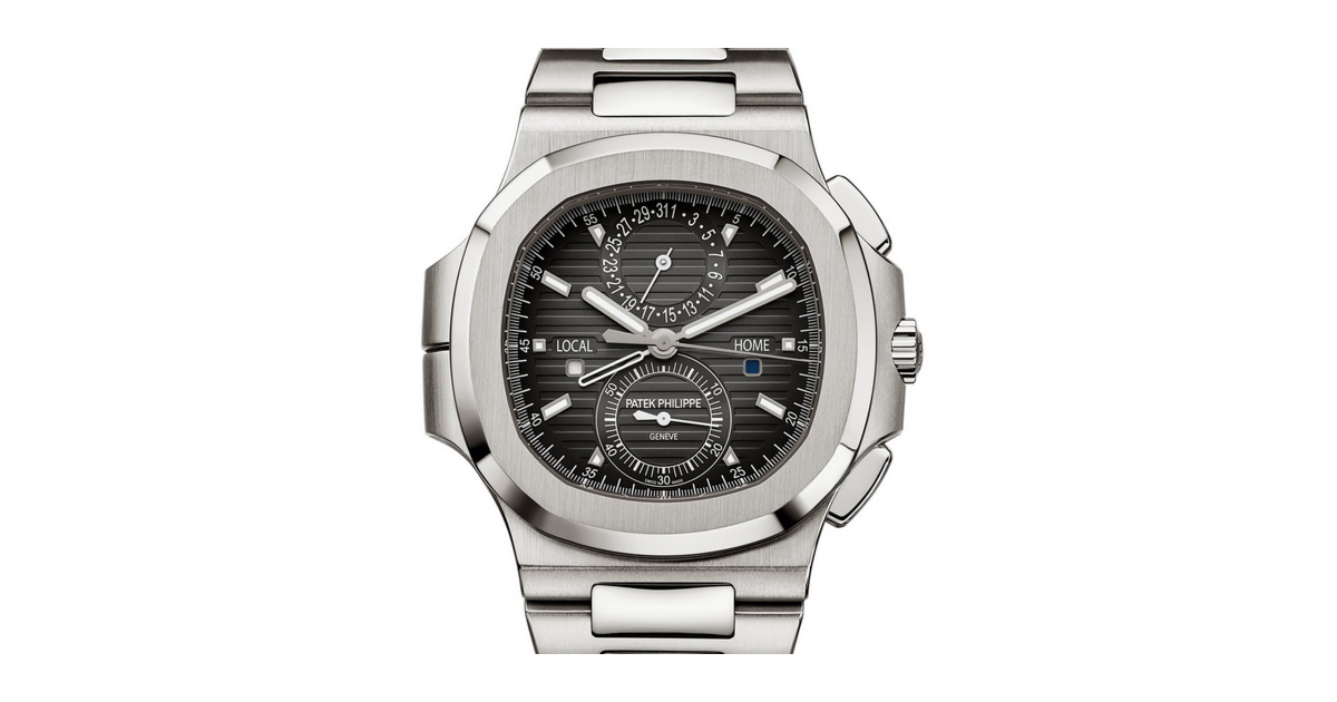 Patek Philippe Nautilus Travel Time Chronograph Stainless Steel 40.5mm Grey Dial 5990 1A 001 BRAND NEW