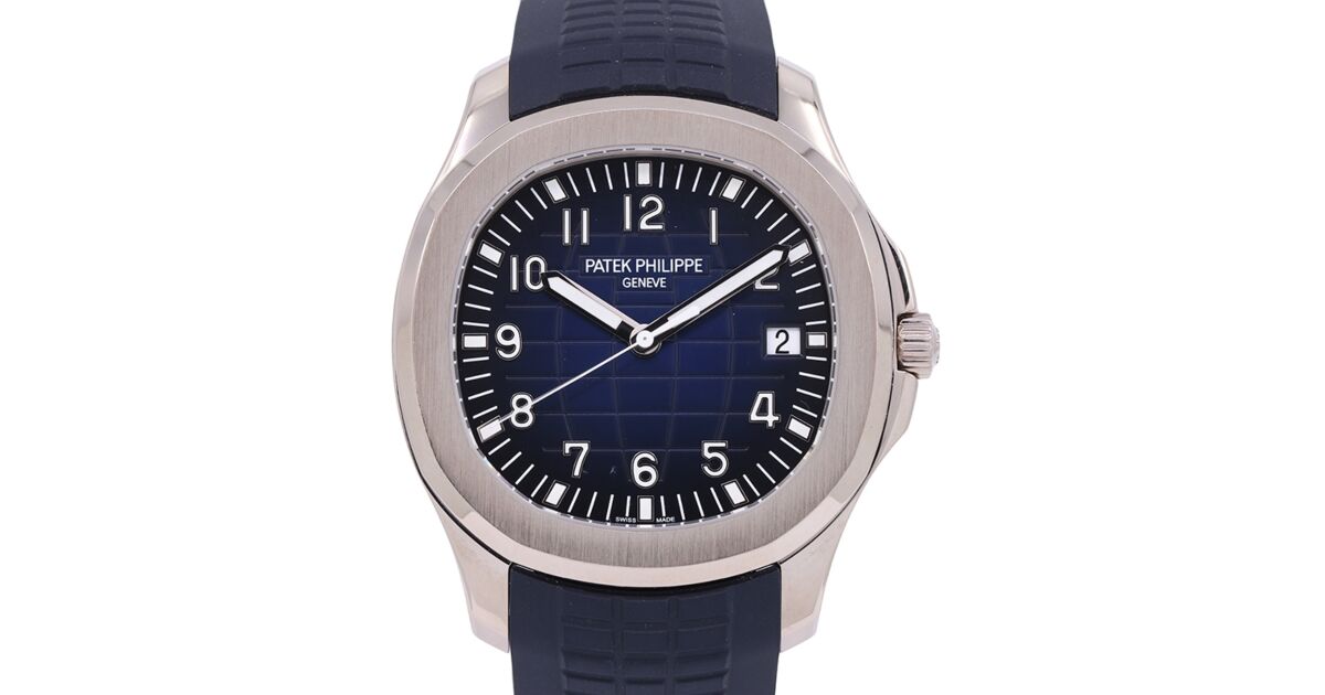 Patek Philippe | Aquanaut Blue Dial & Strap White Gold 5168G-001