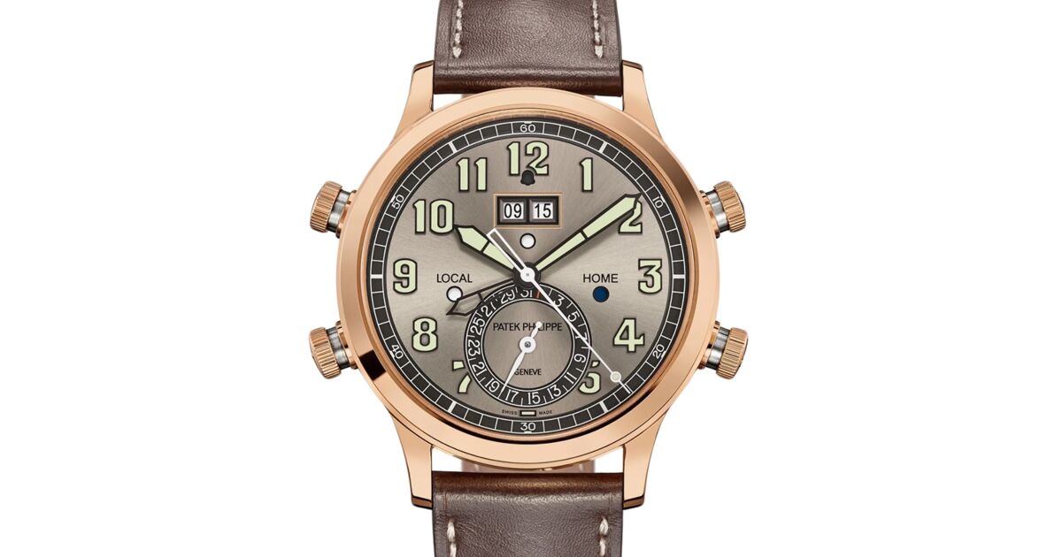 Patek Philippe Grand Complications Alarm Travel Time Rose Gold Gray Dial 5520RG 001