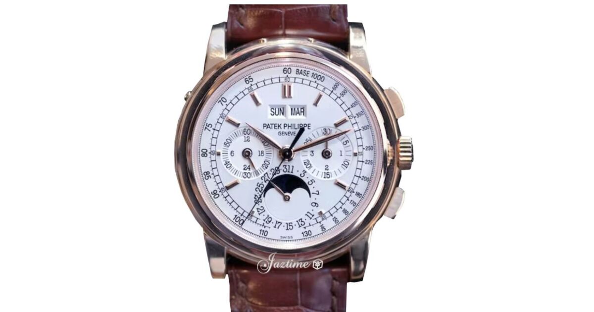 Patek Philippe Perpetual Calendar Chronograph Rose Gold White Dial 5970R 001