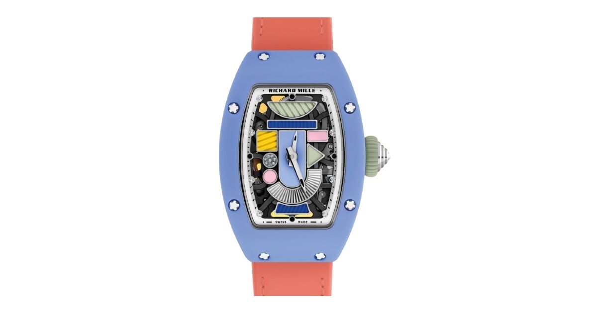 Richard Mille Automatic Winding Coloured Ceramic Powder Blue