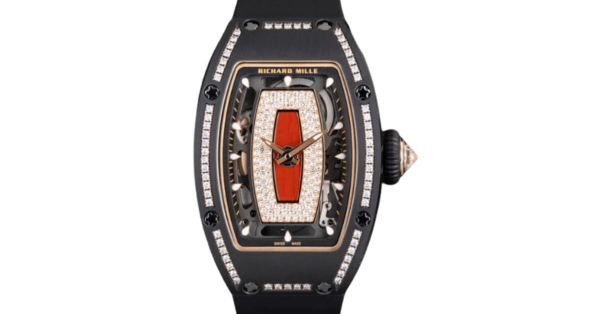 Richard Mille Automatic Winding Black Ceramic Red Lips Diamond Dial RM  07-01 - BRAND NEW
