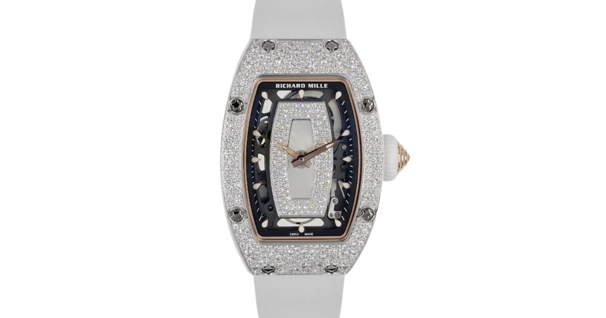 Richard Mille Automatic Winding White Gold Snowset Mother of