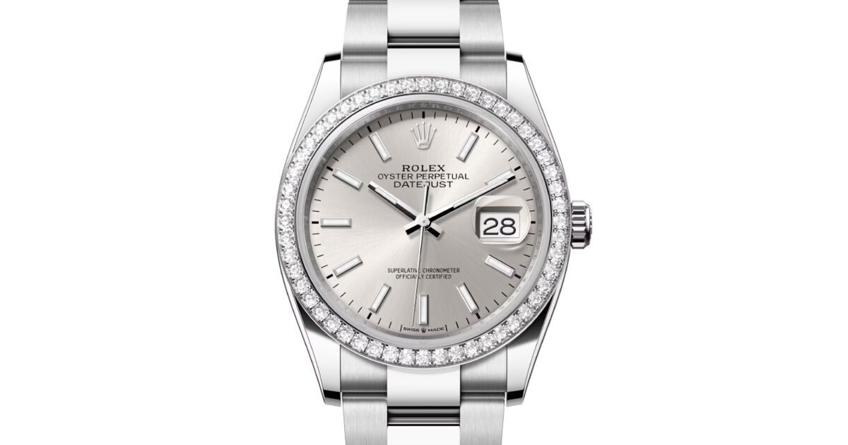 Rolex Datejust 36 White Gold/Steel Silver Index Dial