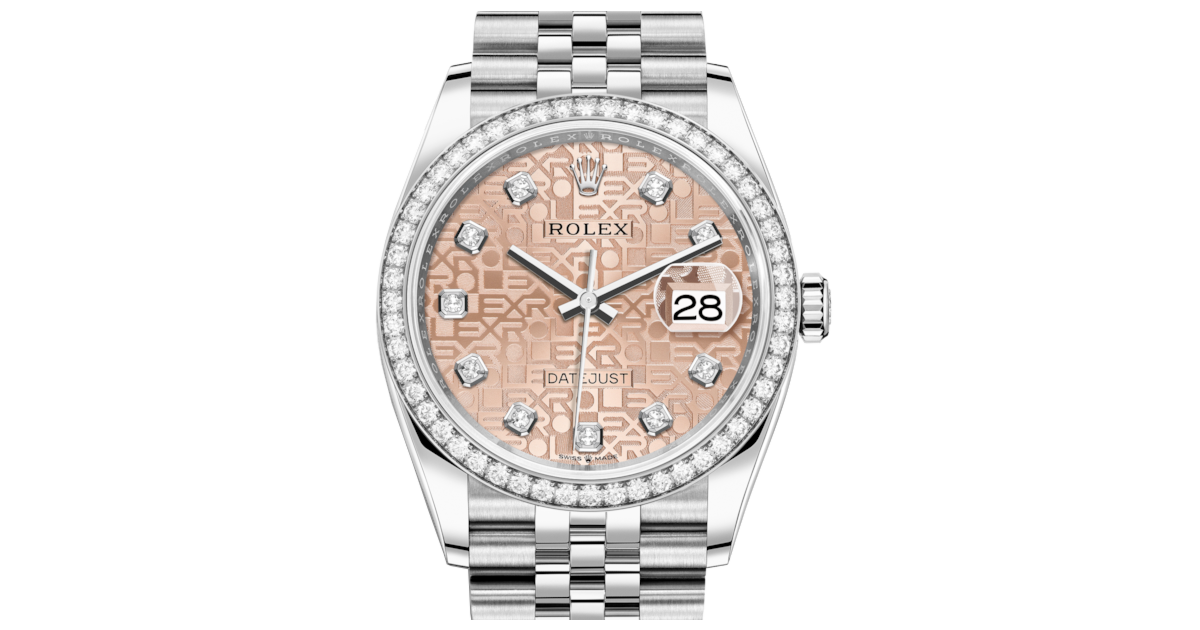 Rolex Datejust 36 White Gold/Steel Pink Jubilee Diamond Dial