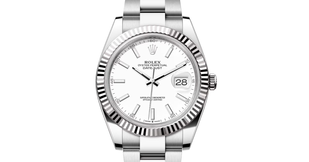 Rolex datejust 41 white face cheap