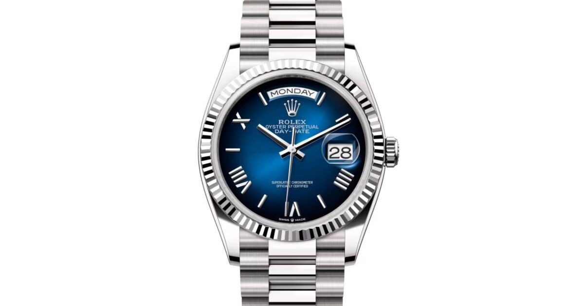 【新品】WASHBOY TOM-12w Rolex Day-Date 128239 Fluted Bezel MOP White Diamond Dial